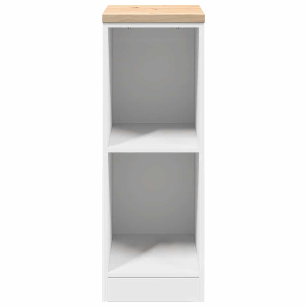 vidaXL ντουλάπι αποθήκευσης γκαράζ Λευκό 30x51x85 εκ μασίφ ξύλο πεύκο