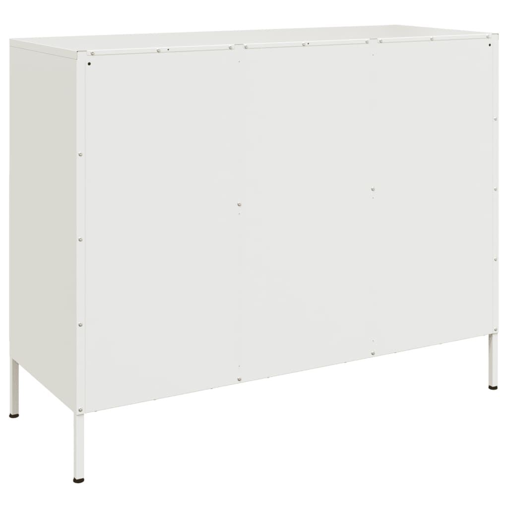 vidaXL Ντουλάπι Λευκό 100,5x39x79 εκ. από Χάλυβα